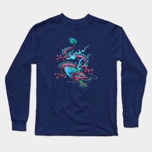 Chinese Cloud Dragon Mythical Rain Maker Creature Long Sleeve T-Shirt